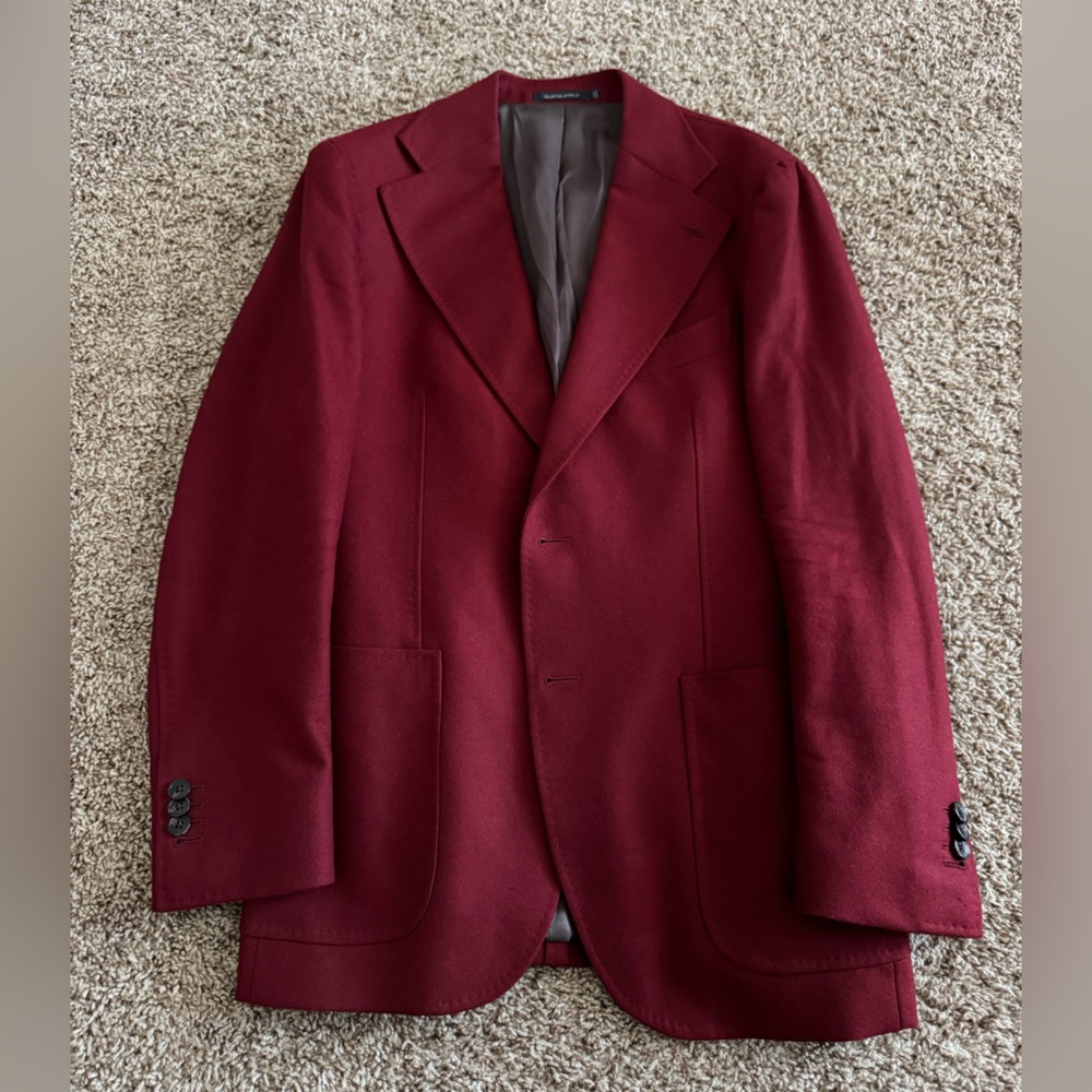 Suitsupply 40S Red Blazer Custom Made